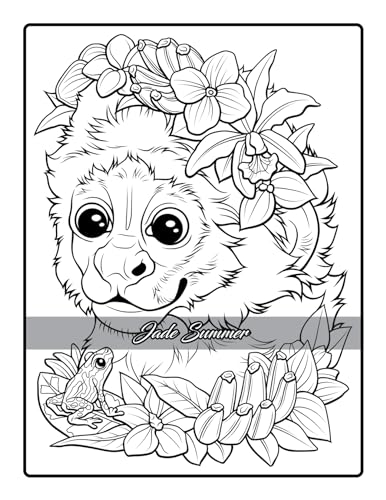 Flower Crown Animals: Coloring Book for Women and Teens with Adorable Animals and Beautiful Flowers for Stress Relief and Relaxation