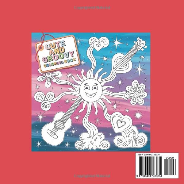 Cute & Groovy Coloring Book for Adults and Kids: 101 Pages of Bold and Easy, Simple Designs for Relaxation: Featuring Lovely Things in Big, ... and Creative Enjoyment (8.5 x 8.5 inches)