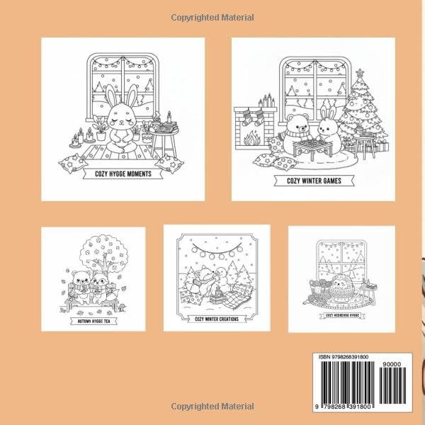 Fuzzy Hygge Coloring Book: Cozy & Whimsical Animal Designs for Stress Relief and Relaxation | Cute Coloring for Adults and Teens (Fuzzy Friends Series)