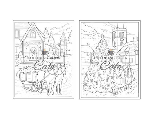 100 Christmas Scenes: An Adult Coloring Book Featuring 100 Fun, Easy and Relaxing Christmas Coloring Pages (Christmas Coloring Books)