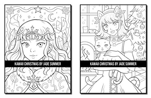 Kawaii Christmas: An Adult Coloring Book with Adorable Girls, Christmas Scenes, Winter Fun, Holiday Adventures, and More!