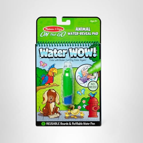 Melissa & Doug On the Go Water Wow! Reusable Water-Reveal Activity Pad - Animals - FSC Certified