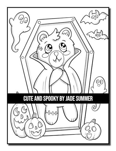 Cute and Spooky: A Halloween Coloring Book for Adults and Kids with Cute Characters, Spooky Scenes, and More! (Halloween Coloring Books)