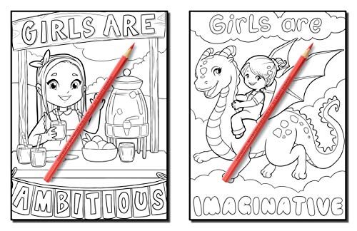 Girls Are Amazing: An Inspirational Coloring Book for Girls to Motivate, Encourage and Build Confidence