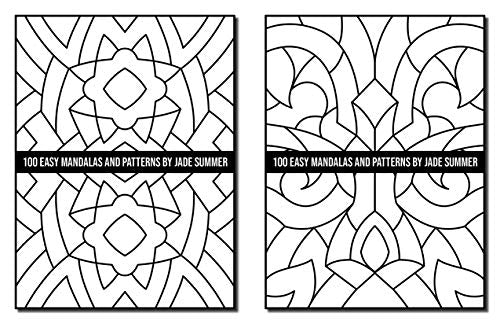 100 Easy Mandalas and Patterns: A Mandala Coloring Book for Adults with Fun, Simple, and Relaxing Coloring Pages (Easy Coloring Books)