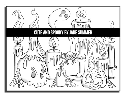 Cute and Spooky: A Halloween Coloring Book for Adults and Kids with Cute Characters, Spooky Scenes, and More! (Halloween Coloring Books)