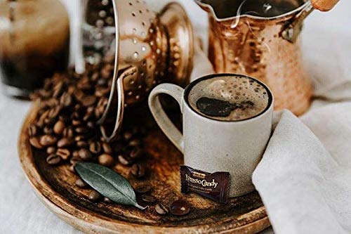 Espresso Candy, 1 Pound Jar, Individually Wrapped Hard Candy with Espresso Filled Center, Made with Real Sumatran Coffee, Halal