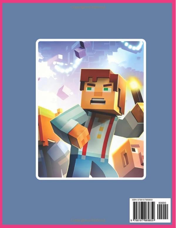 coloring Book: 50+ Easy, Giant And With Playful Friendly ... Illustrations For Minecrafters