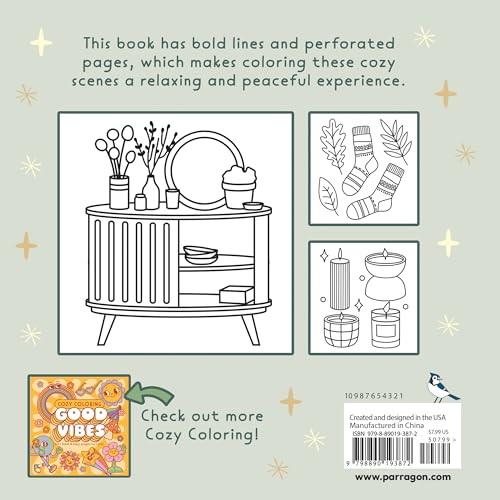 Cozy Coloring Hygge: 50+ Bold and Easy Pages to Color