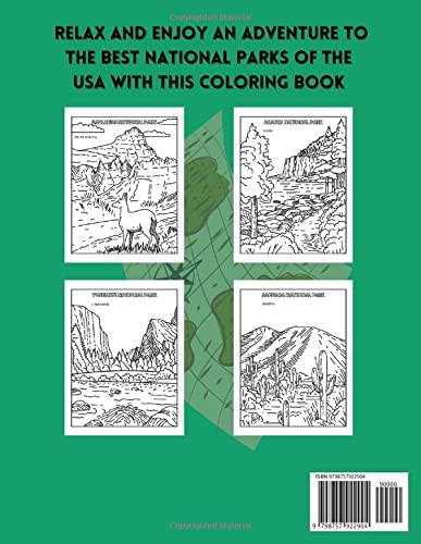 National Parks Coloring Book: A Coloring Book Featuring the Most Beautiful National Parks of America