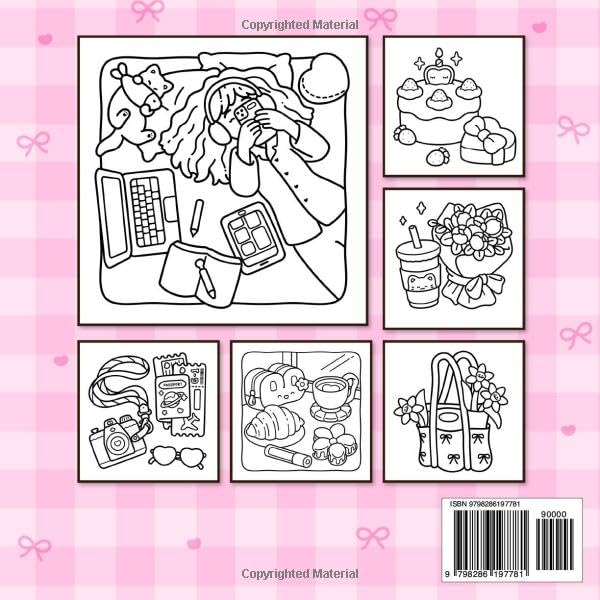 Girl Things: Coloring Book for Adults and Teens Featuring Cozy Daily Moments, Cute Stuff, and Self-Love to Enjoy a Soft Life (Bold & Easy Coloring)