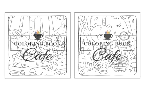 Autumn Hygge: Cute and Cozy Coloring Book for Adults & Teens Featuring Autumn Scenes with Adorable Animals Characters