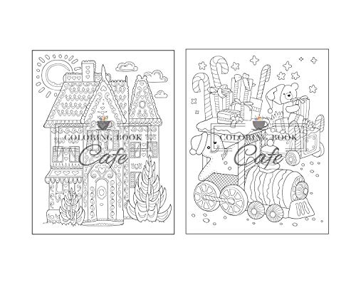 100 Christmas Scenes: An Adult Coloring Book Featuring 100 Fun, Easy and Relaxing Christmas Coloring Pages (Christmas Coloring Books)