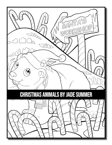 Christmas Animals: An Adult Coloring Book with Cute Holiday Animals and Relaxing Christmas Scenes (Christmas Coloring Books)