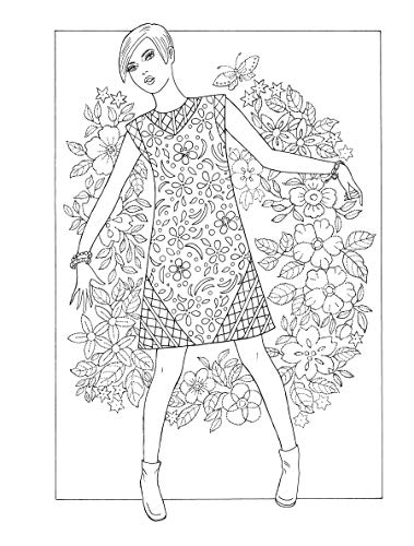 Creative Haven Fabulous Fashions of the 1960s Coloring Book: Relaxing Illustrations for Adult Colorists (Adult Coloring Books: Fashion)
