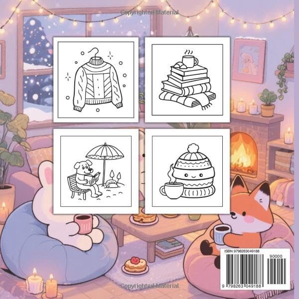 Fuzzy Hygge Coloring Book: Cute and Cozy Animal Designs for Stress Relief, Relaxation, and Mindfulness for Adults & Teens