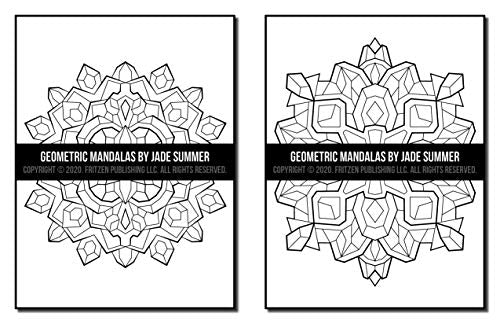 Geometric Mandalas: An Adult Coloring Book with 50 Unique Mandalas for Relaxation and Stress Relief