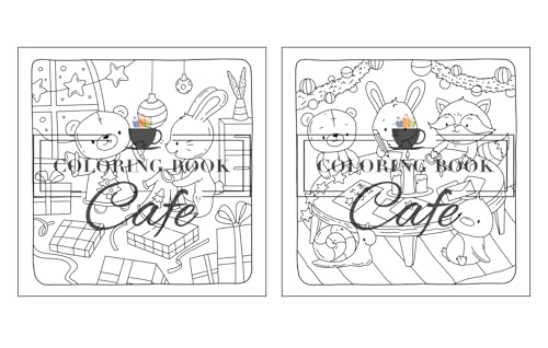 Christmas Hygge: Cute and Cozy Coloring Book for Adults & Teens Featuring Cheerful Holiday Scenes with Adorable Animals Characters (Cute and Comfy Coloring Books)