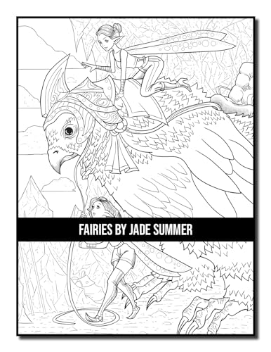 Fairies Coloring Book: For Adults with Beautiful Fantasy Women, Cute Magical Animals, and Relaxing Forest Scenes