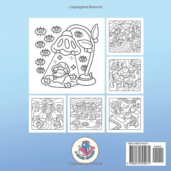 Trippy Garden: Cute Psychedelic Art Coloring Book for Adults Featuring Groovy Garden Scenes