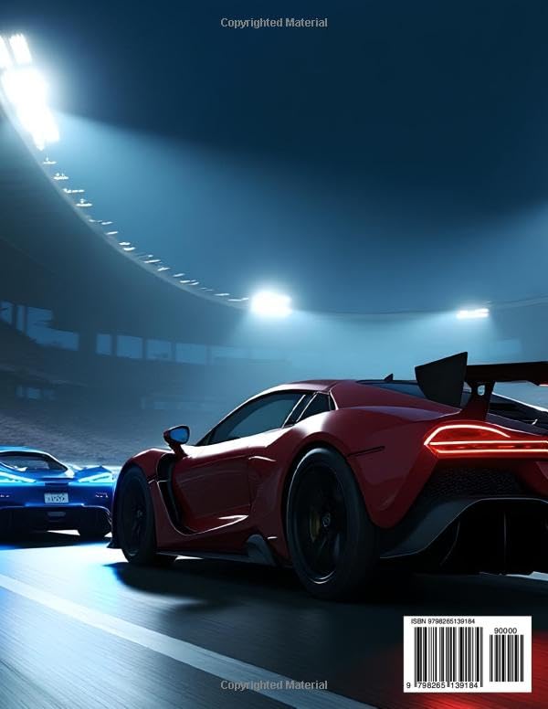 Supercar Coloring Book: 50 High-Speed Supercars and Racetrack Scenes to Color — For Kids, Teens, and Adults