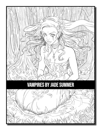 Vampires: An Adult Coloring Book with Sexy Vampire Women, Dark Fantasy Romance, and Haunting Gothic Scenes for Relaxation
