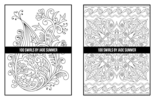 100 Swirls Coloring Book: For Adults with Fun, Easy, and Relaxing Designs