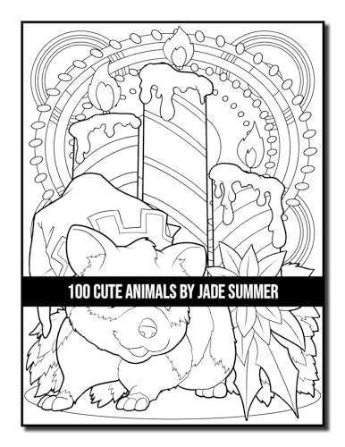 100 Cute Animals: An Adult Coloring Book with Dogs, Cats, Horses, Owls, Elephants, Monkeys, and Many More! (Cute Animal Coloring Books)