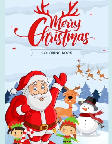 Merry Christmas Coloring Book | Large Print Christmas Coloring Book for Toddlers and Children
