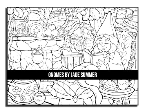 Gnomes: A Fantasy Coloring Book for Adults and Kids with Adorable Characters, Whimsical Scenes, and More!
