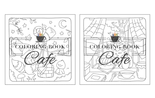 Autumn Hygge: Cute and Cozy Coloring Book for Adults & Teens Featuring Autumn Scenes with Adorable Animals Characters