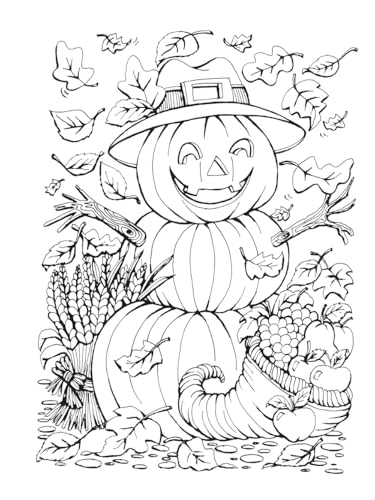Creative Haven Autumn Scenes Coloring Book (Adult Coloring Books: Seasons)