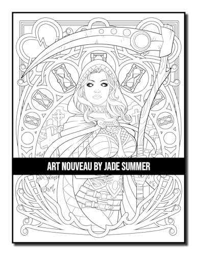 Art Nouveau: An Adult Coloring Book with Fantasy Women, Mythical Creatures, and Detailed Designs for Relaxation