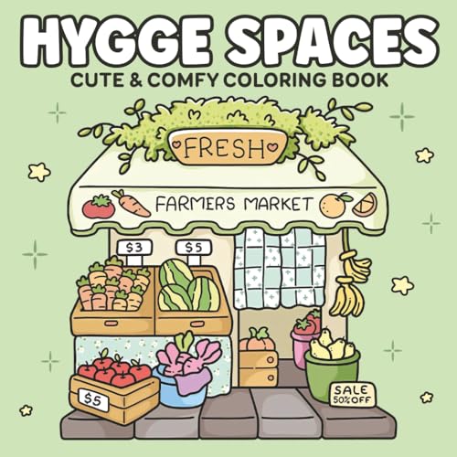 Hygge Place: Bold and Easy Coloring Book for Adults and Teens, Designs for Relaxation with Cozy Little Corners