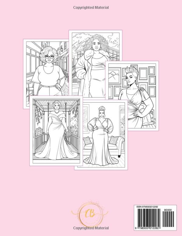 Curvy Couture: Coloring Book Celebrating Black Woman Fashion: Curvy Black Woman | Fashion Coloring Book | Multicultural Coloring Book (Multicultural Adult Coloring Books)