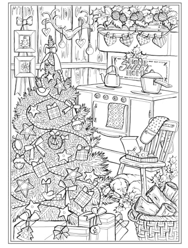 Creative Haven Country Christmas Coloring Book