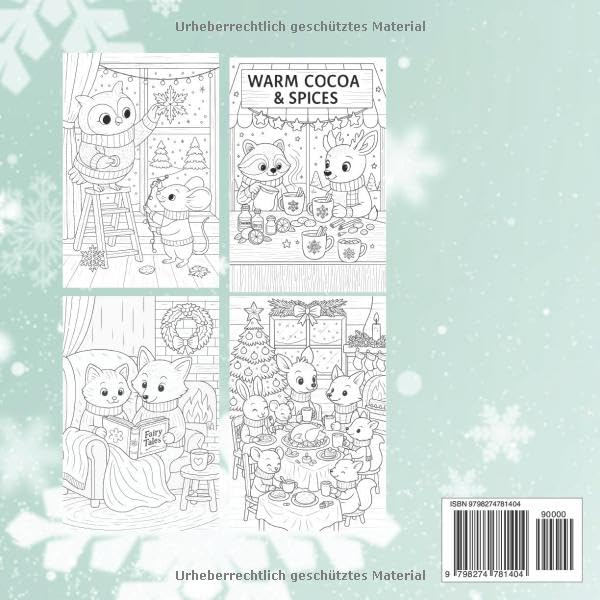 Cozy Christmas Friends: Ein Hygge Weihnachtsmalbuch für Ruhe, Entspannung und Weihnachtszauber (Cozy Forest Friends – Hygge im Wald)