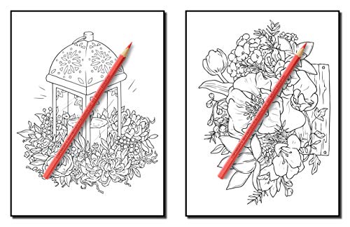 Flower Bouquets: An Adult Coloring Book with Beautiful Flower Arrangements and Lovely Floral Designs for Relaxation