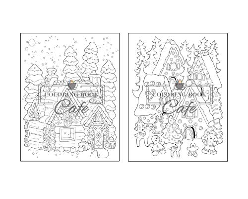 100 Christmas Scenes: An Adult Coloring Book Featuring 100 Fun, Easy and Relaxing Christmas Coloring Pages (Christmas Coloring Books)