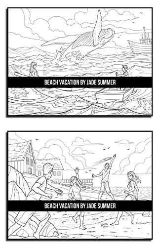 Beach Vacation: An Adult Coloring Book with Fun Scenes, Beautiful Oceans, Romantic Couples, Tropical Landscapes, and More!