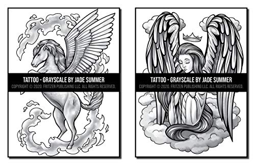 Tattoos Grayscale: An Adult Coloring Book with Awesome, Sexy, and Relaxing Tattoo Designs for Men and Women (Grayscale Coloring Books)