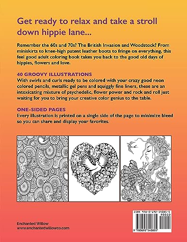 Get Your Groove On: An Absolutely Fabulous Hippie Adult Coloring Book