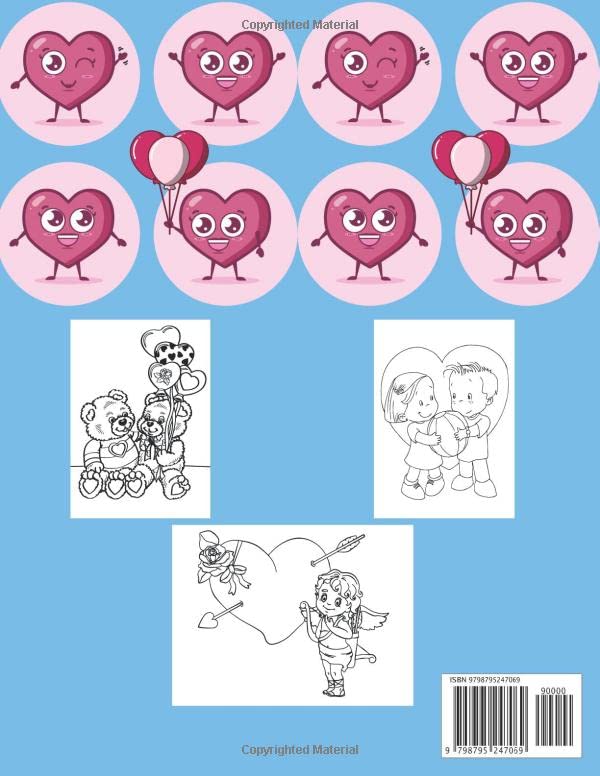 Valentines Day Coloring Book for Kids Ages 2-5: Over 49 New Super Cute and Fun Love Filled Coloring Pages Includes Hearts, Sweets, Cherubs, Cute ... 2-5 for valentines lovers Sweets Hearts Pages