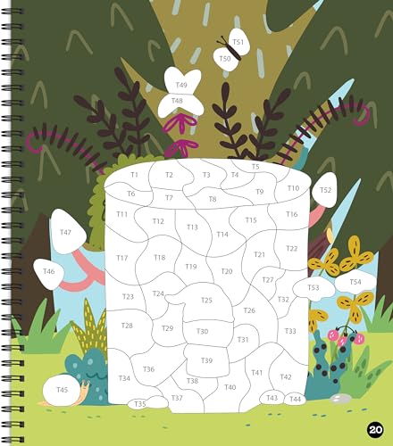 Brain Games - Sticker by Number: Magical Forest (20 Images to Sticker): Includes 2 Glitter Sticker Sheets to Complete Each Image!
