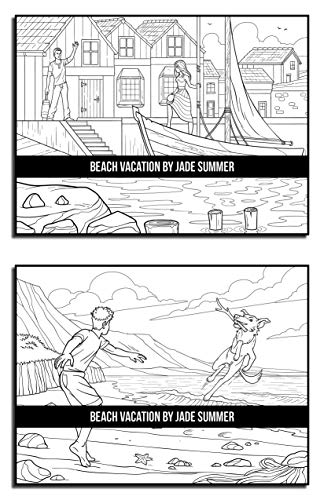 Beach Vacation: An Adult Coloring Book with Fun Scenes, Beautiful Oceans, Romantic Couples, Tropical Landscapes, and More!