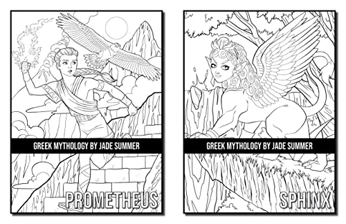 Greek Mythology: A Coloring Book for Adults and Kids with Powerful Gods, Beautiful Goddesses, Mythological Creatures and More!