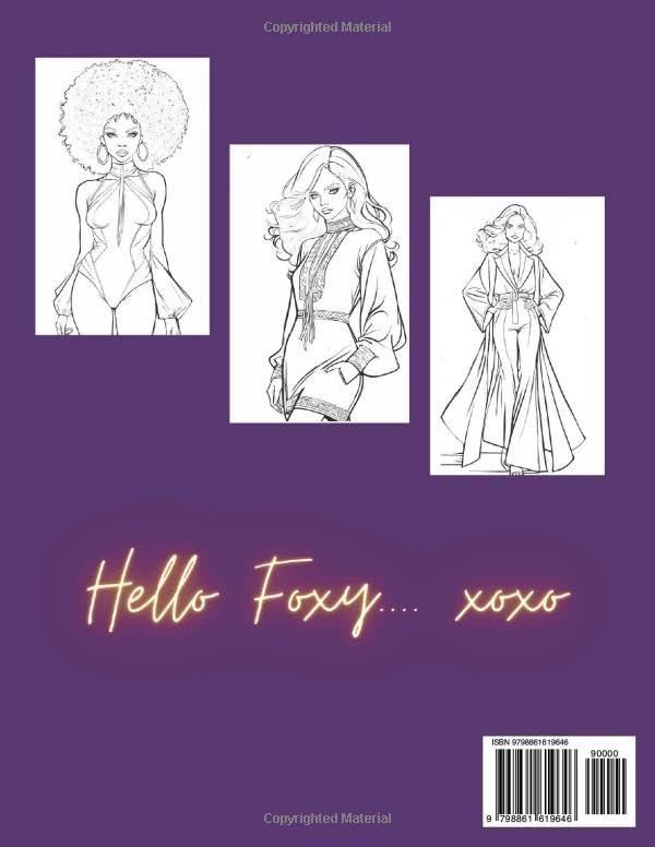 Foxy Girls 70's: Fashion coloring book