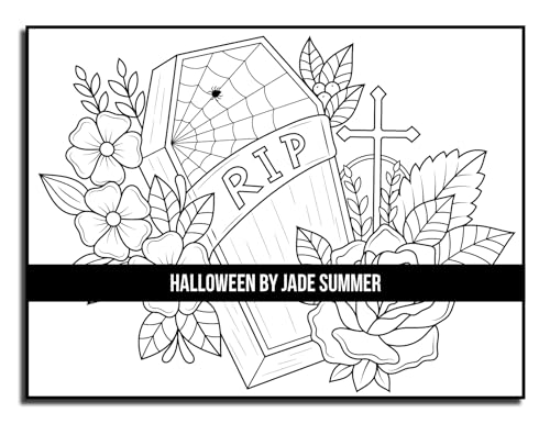 Halloween Coloring Book: For Adults with Beautiful Flowers, Adorable Animals, Spooky Characters, and Relaxing Fall Designs (Halloween Coloring Books)