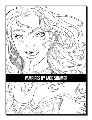 Vampires: An Adult Coloring Book with Sexy Vampire Women, Dark Fantasy Romance, and Haunting Gothic Scenes for Relaxation