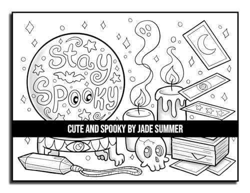 Cute and Spooky: A Halloween Coloring Book for Adults and Kids with Cute Characters, Spooky Scenes, and More! (Halloween Coloring Books)